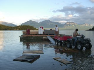 Unloading barge